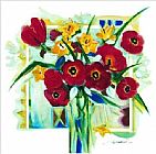 Alfred Gockel Famous Paintings - Red Poppies In Vase